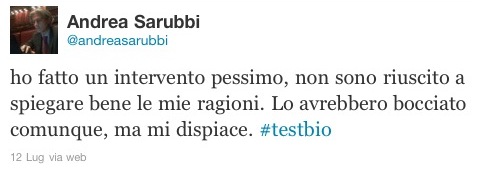 Andrea Sarubbi su Twitter
