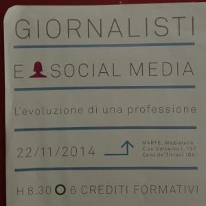 Corso Giornalisti e Social Media, Cava de' Tirreni (SA) 22/11/2014