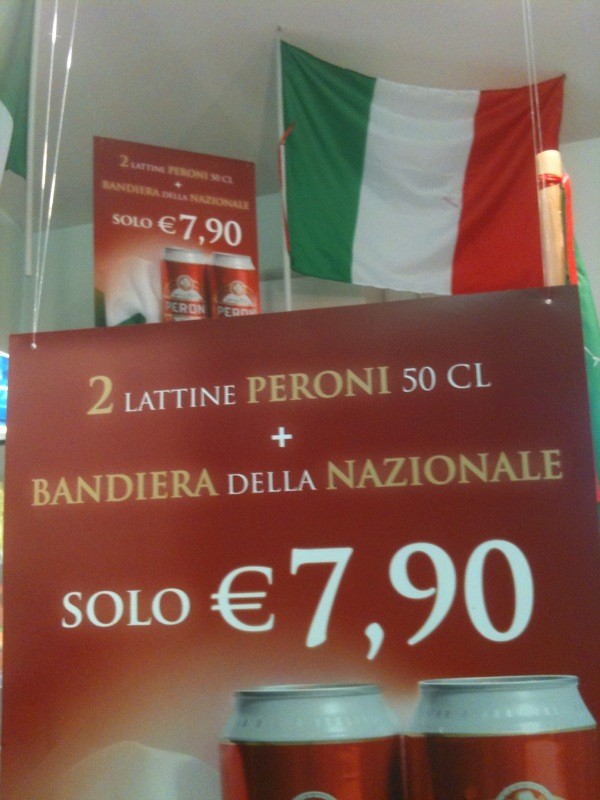 promozione birra Peroni in Autogrill