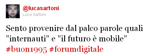 tweet di Luca Sartoni #forumdigitale