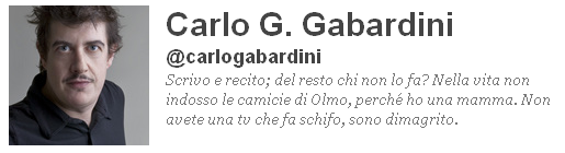 Carlo Gabardini su Twitter