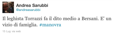Andrea Sarubbi su Twitter 