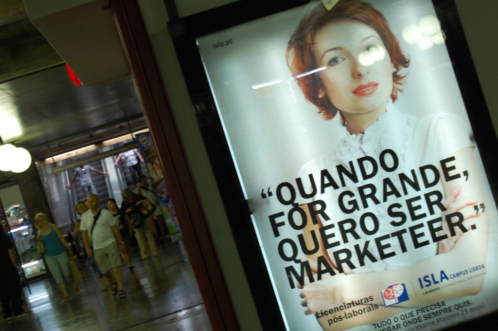 marketer, una pubblicità a Lisbona